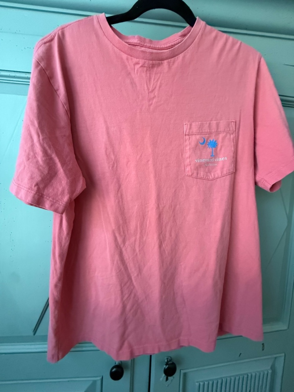 Vineyard Vines Men’s Charleston Pink Short Sleeve Pocket Tee